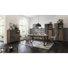 Vista ambientata Madia design colore "Grigio Scuro Laccato/Noce Brera" con 2 ante e 1 vano modello Celestia Totò Piccinni