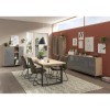 porta tv rovere miele/grigio laccato ambientato
