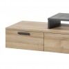 Dettaglio Mobile porta tv moderno in legno colore "Rovere/Grigio Antracite" 1 cassetto, 3 vani e 1 ribalta modello Nove Totò Piccinni