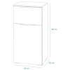 specifica delle dimensioni mobile colonna bagno 1 anta e 1 cassetto cemento/bianco laccato modello Orbis Totò Piccinni