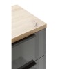 Colonna bagno moderna colore "Grigio Laccato/Rovere Miele" 1 ante e 1 cassetto modello Orbis Totò Piccinni