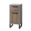 Colonna Bagno 1 Anta e 1 Cassetto colore "Rovere Invhecchiato/Grigio" modello Sylva Totò Piccinni