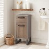 Vista ambientata Colonna Bagno 1 Anta e 1 Cassetto colore "Rovere Invhecchiato/Grigio" modello Sylva Totò Piccinni