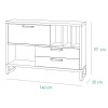 Specifica dimensioni Libreria in legno colore "Rovere Invecchiato/Cemento" modello Sylva Totò Piccinni