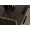 Dettaglio Mobile contenitore in legno colore "Noce Brera/Nero Chalet" 3 cassetti e 3 ante modello Bali Totò Piccinni