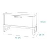 Specifica dimensioni Panca in legno colore "Cemento/Rovere Invecchiato" con 1 Ribalta modello Sylva Totò Piccinni
