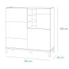 Specifica dimensioni Mobile contenitore in legno "Rovere/Grigio Antracite" 3 ante e 2 ripiani modello Nova Totò Piccinni