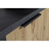 Dettaglio anta Mobile multiuso in legno colore "Grigio Cemento/Rovere Miele" 2 ante e 1 cassetto modello Dubai Totò Piccinni