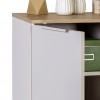 Dettaglio Mobile Multiuso con 1 anta e 4 cassetti colore "cashmere laccato/rovere baysen" modello Aliseo Totò Piccinni