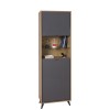 Mobile colonna a terra in legno colore "Rovere Miele/Grigio Laccato" 2 ante e 2 vani modello Lumen Totò Piccinni