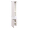 colonna bagno 2 ante 1 cassetto cemento/Bianco laccato modello Orbis Totò Piccinni