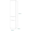 colonna con ante 2 ante 1 cassetto specifica dimensioni  modello Orbis Totò Piccinni
