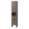 Colonna Bagno Alta 2 Ante, 1 cassetto e 1 vano "Rovere invecchiato/Grigio" modello Sylva Totò Piccinni