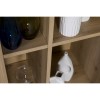 Dettaglio Mobile colonna in legno colore "Rovere Artisan/Nero Chalet" 1 anta e 4 vani modello Nexus Totò Piccinni