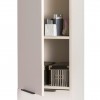Dettaglio ante aperta Colonna Bagno in Legno colore Cashmere/effetto Marmo Nero con 2 ante e 1 cassetto modello Armonia Totò Piccinni