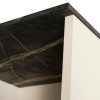 Dettaglio parte superiore Colonna Bagno in Legno colore Cashmere/effetto Marmo Nero con 2 ante e 1 cassetto modello Armonia Totò Piccinni