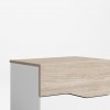 Dettaglio Comodino design mdoerno in legno colore "Bianco/Rovere" con 2 cassetti modello Ardisia Totò Piccinni