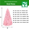 Tabella Comparazione dimensioni Alberi di Natale Totò Piccinni NOEL Rosa