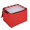 Scatola contenitore Totò piccinni con 80 scomparti ideale per Palline di natale. Colore Rosso.