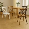 Copertina Set 4 Sedie Cross in Kit in polipropilene effetto legno 