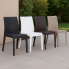 sedie selene senza braccioli in resina simil rattan design impilabile