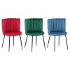 poltroncina in velluto con gambe in metallo 3 colorazioni