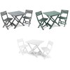 Set da giardino in plastica con tavolo e sedie pieghevoli modello Camping Totò Piccinni