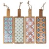 Tagliere in Ceramica e Bambù Con decorazione Maiolica
