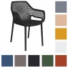 sedia aria con braccioli in polipropilene design impilabile 