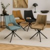 sedie imbottita in similpelle con gambe in metallo
