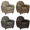 poltrona imbottita in similpelle design vintage 