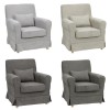 poltrona design moderno in tessuto imbottita completamente sfoderabile
