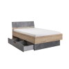 Cassettone letto in legno colore Cemento modello Sylva Totò Piccinni