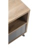 comodino camera da letto grigio scuro laccato/noce brera dettaglio angolo