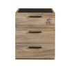 cassettiera in legno per ufficio noce brera/nero chalet modello Bali Totò Piccinni