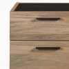 Dettaglio cassettiera in legno per ufficio noce brera/nero chalet modello Bali Totò Piccinni
