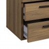 Dettaglio cassettiera in legno per ufficio noce brera/nero chalet modello Bali Totò Piccinni