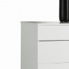 Dettaglio Cassettiera moderna in legno colore Bianco Laccato con 6 cassetti modello Brezza Totò Piccinni