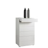 Cassettiera per camera da letto in legno colore Bianco Laccato con 6 cassetti modello Brezza Totò Piccinni