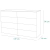 Specifica dimensioni Cassettiera doppio cassettone in legno colore Bianco Laccato modello Brezza Totò Piccinni