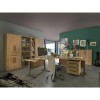 Vista ambientata Cassettiera da ufficio in legno colore Rovere Miele con 3 cassetti e serratura modello Alba Totò Piccinni