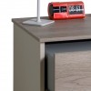 Dettaglio Comodino 2 cassetti Grigio Gessato/Cashmere topmatt modello Splendida Totò Piccinni