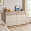 Vista ambientata Cassettiera doppia 8 cassetti 4+4 Grigio Gessato/Cashmere Topmatt, modello Splendida Totò Piccinni