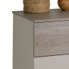 Dettaglio Cassettiera doppia 8 cassetti 4+4 Grigio Gessato/Cashmere Topmatt, modello Splendida Totò Piccinni