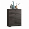 Cassettiera 4 cassetti in legno colore Olmo Jarez/Grigio Laccato modello Alma Totò Piccinni