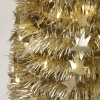 dettaglio stelle albero di natale oro lussuoso con led luminoso