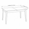 Specifica dimensioni Tavolo in legno massello allungabile 120/155 modello Modula Totò Piccinni