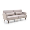 divano letto in tessuto grigio 