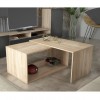 Tavolino da salotto ad angolo in legno colore Rovere modello Funky Totò Piccinni