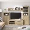 Vista ambientata Parete Attrezzata Porta tv colore "Rovere Naturale" modello Hoya Totò Piccinni